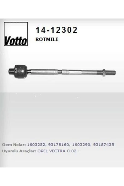 VOTTO ROTMILI ( OPEL VECTRA C 1.9 ) 1412302 12302 93189450 ürün görseli 1