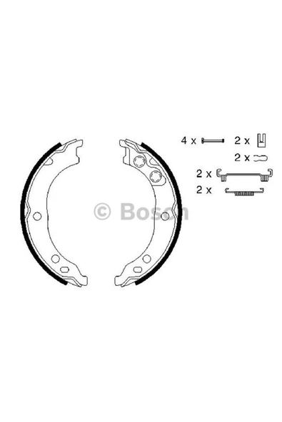 Bosch EL FREN BALATA 0986487712 ( FIAT   DUCATO / PEUGEOT   BOXER / CITROEN   JUMPER 02-- ) ürün görseli 1