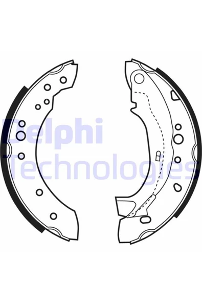 DELPHİ ARKA PABUC BALATA -(RENAULT   SYMBOL II 2008/2012 DACIA   LOGAN 2004/2012 PEUGEOT   206 1998/2006 CI ürün görseli 1