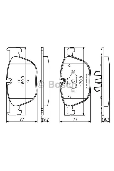 Bosch FREN BALATASI ( BMW E70-E71 / F15-F16 ON ) 0986TB3035 ürün görseli 1