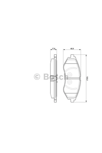 Bosch BALATA FREN ON- ( CHEVROLET  KALOS 02/10 / AVEO 05/10 / LACETTI 05-13 1.4-1.6-1.8 / REZZO 1.6-2.0 05 ürün görseli 1