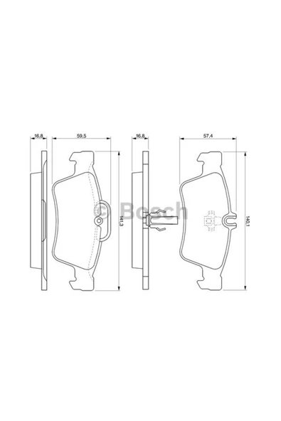 Bosch FREN BALATASI ARKA (MERCEDES W211-212-220-221 )2333403 ürün görseli 1