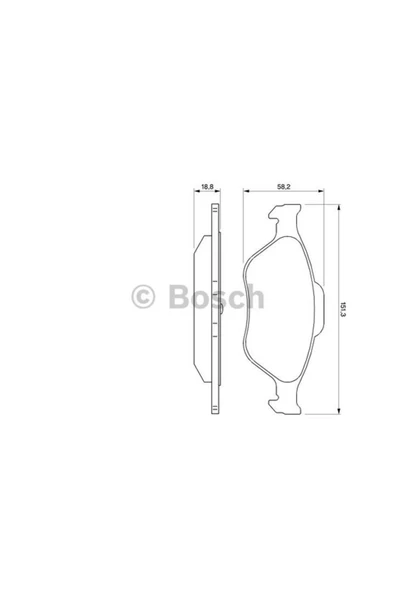Bosch ÖN FREN DİSK BALATA ( FORD   FİESTA 1996-2008 ) ürün görseli 1