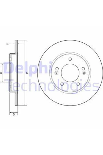 DELPHİ DELPHI BG4949C FREN DİSKİ ARKA ÇİFTLİ PAKET HYUNDAI I30 16-- ürün görseli 1