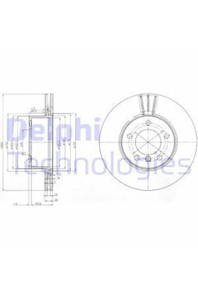 DELPHİ Fren Diski Ön Bmw 1 E81 E87 Bmw 3 E90 06- Havalı 300mm ürün görseli 1