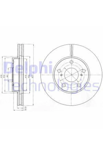 DELPHİ Dısk On 07- Corolla-aurıs 1.4d-4d ürün görseli 1