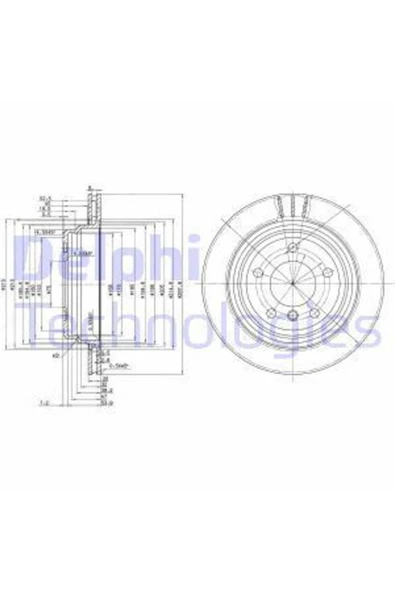 DELPHİ DELPHI BG3042 FREN DİSKİ TK BMW 520 523 525 528 530 535 540 95- A ürün görseli 1