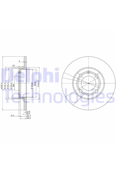 DELPHİ ON FREN DISKI-239×10 4×100 (VW POLO 95-00) ürün görseli 1
