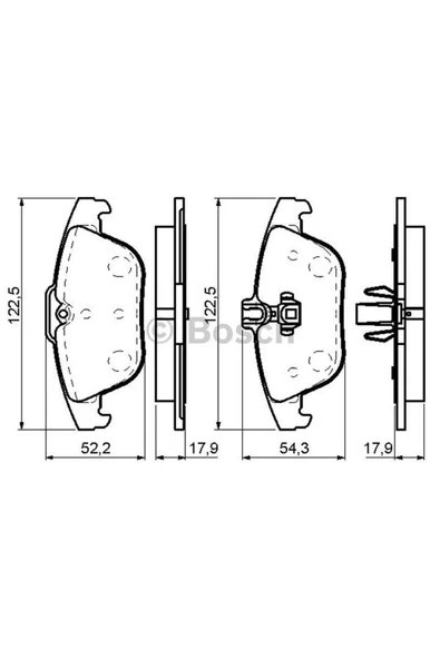 Bosch FREN BALATASI ARKA (MERCEDES W204-207 ) ürün görseli 1