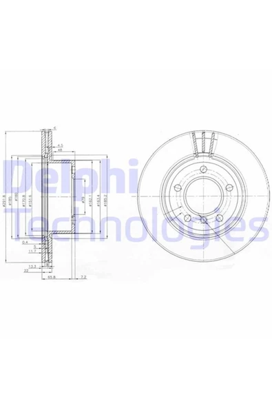 DELPHİ FRENDISKIONHAVAKANALLIBMWE87-E90/120-316-320TAKIM ürün görseli 1