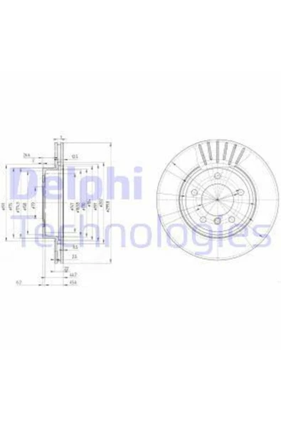 DELPHİ DELPHI BG3527C FREN DİSKİ ÖN 300MM KARBON KAPLAMALI 3 E46 ürün görseli 1