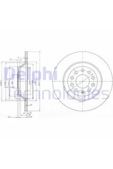 DELPHİ Fren Dıskı Arka Audı A6 (4bc5) 3.0 Quattro ( 7.04 Uyumlu ürün görseli 1