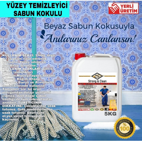 Yüzey Temizleyici Doğal Sabun Kokulu 5kg ürün görseli 1