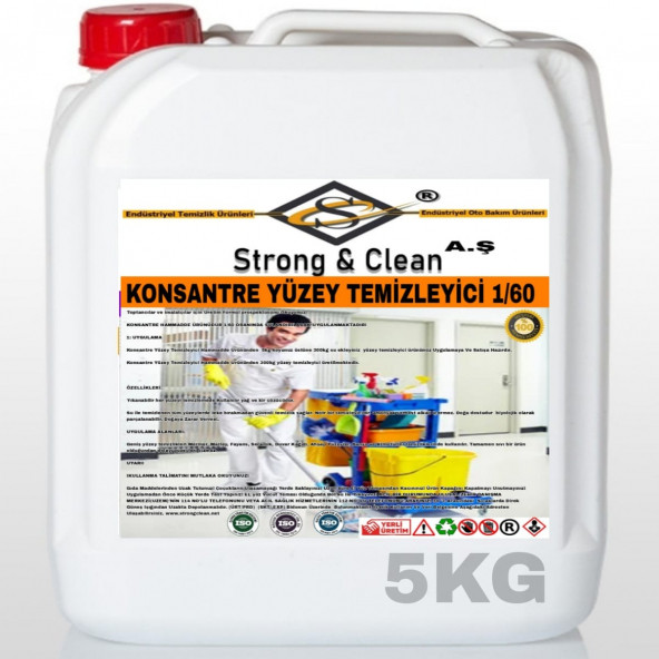 YÜZEY TEMİZLEYİCİ KONSANTRE 1/60 5KG ürün görseli 1