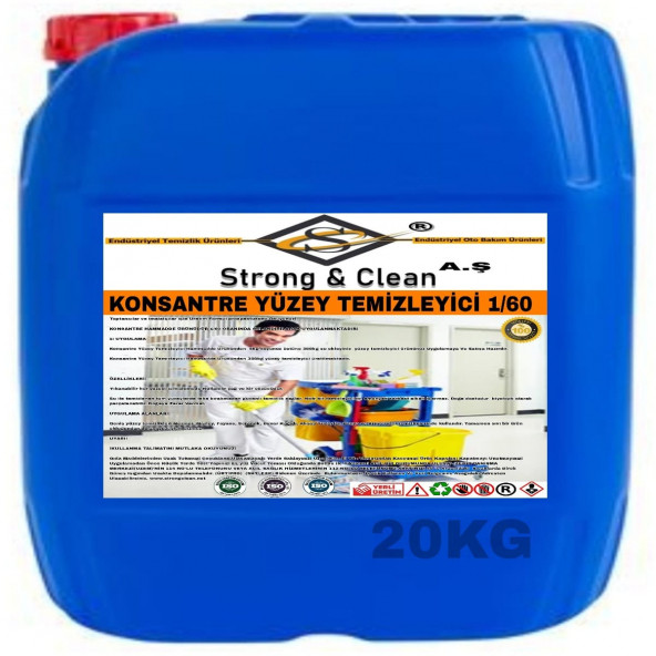 YÜZEY TEMİZLEYİCİ KONSANTRE 1/60 20KG ürün görseli 1