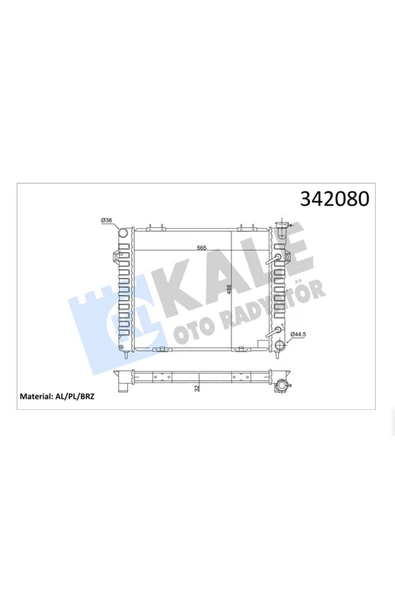 KALE RADYATÖR JEEP GRAND CHEROKEE 5.2 I 4×4 5.9I 4×4 92>99 AT 4734104  52006644 52079598  52079598AB ürün görseli 1