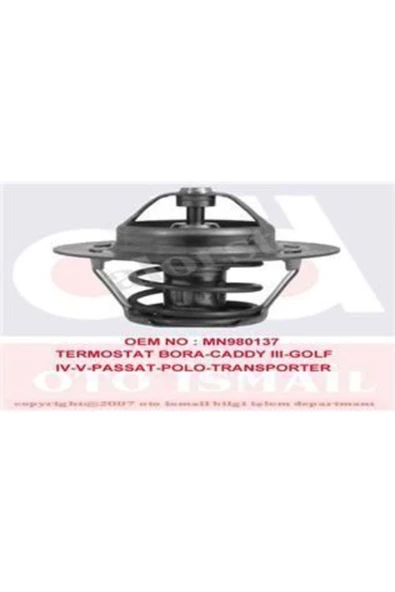 VERNET Th627687 Termostat Bora Caddy Golf Passat Polo T5 Sharan Octavia Fabia Toledo Ibiza Cordoba A ürün görseli 1