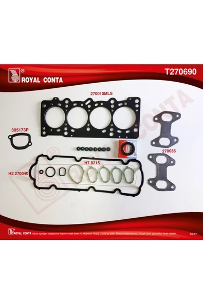 Royal Üst Takım Conta Palıo 1.2 8v Ym 60-65hp 188a4.000 ürün görseli 1