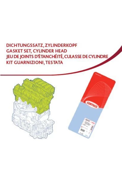 CORTECO 418446P UST TAKIM CONTA ( PEUGEOT   PARTNER CITROEN   BERLIGO DW8B) ürün görseli 1