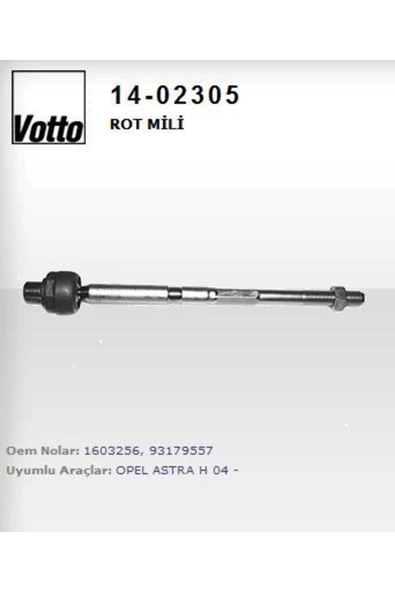 VOTTO ROTMILI 283mm ( OPEL ASTRA G / ASTRA H / ZAFIRA ) 1402305 02305 1603213 ürün görseli 1