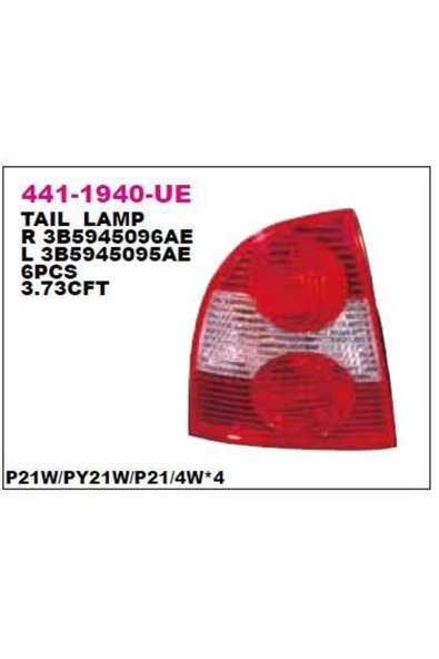 Depo Sag Stop Lambası Volkswagen Passat 01-05dpo-441-1940r-ue 3b5945096ae 3b5945096ae ürün görseli 1