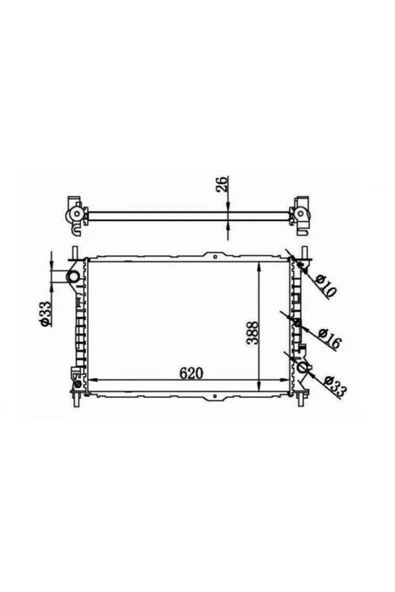 FMO Su Radyatoru Brazıng M/t Ford Tourneo Connect 1.8 06.02-12.13mga-80593 Mga-80593 ürün görseli 1