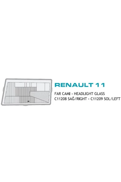 AYFAR Far Camı Renault R11 Gts 1988-1992 Sol C11209 ürün görseli 1