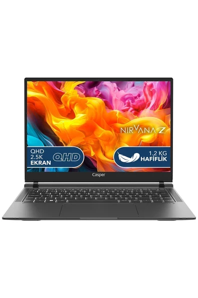 Casper Nirvana Z100 i5-1335U 16GB LPDDR5 1TB SSD 14" W11H Oniks Siyah Laptop Z100.1335-BF00A-S-Q ürün görseli 1