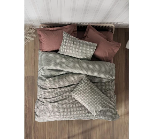 Cotton Box Petite Çift Kişilik Nevresim Takımı Mote Kiremit ürün görseli 1