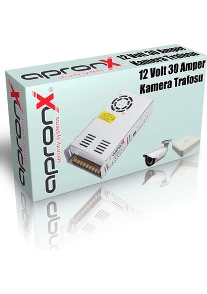 APRONX  APX-1230A 12V 30AH METAL KAMERA ADAPTÖRÜ ürün görseli 1