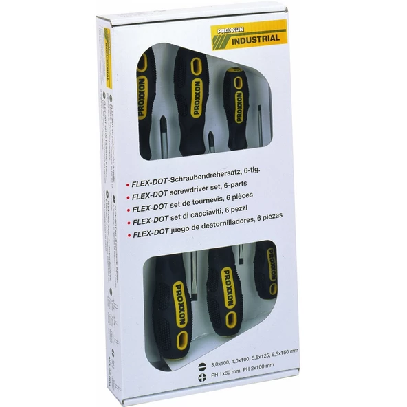 Proxxon 22604 Tornavida Seti Düz + Yıldız Uçlu 6 Parça ürün görseli 1