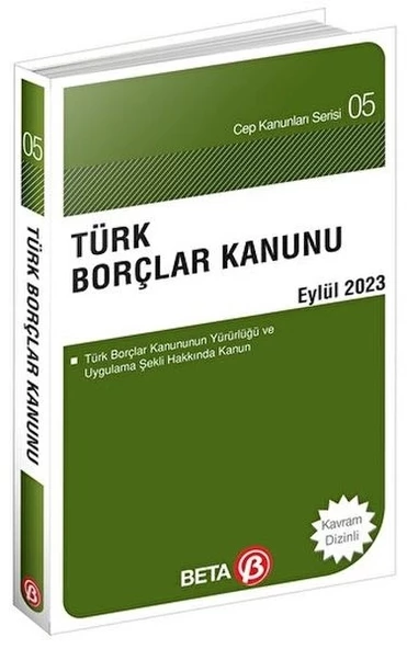 Türk Borçlar Kanunu - Ağustos 2024 ürün görseli 1