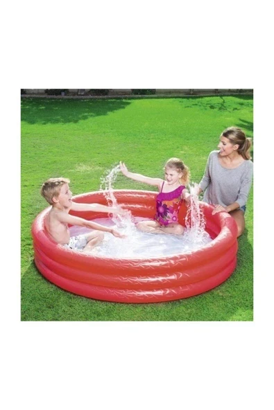 Bestway Kırmızı Çocuk Su Havuzu 3 Boğumlu 122x25 Cm Havuz ürün görseli 1