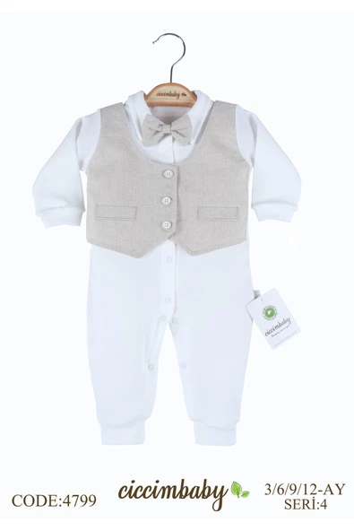 ciccimbaby  KETEN YELEKLİ TULUM (TEKPARÇA) ürün görseli 1