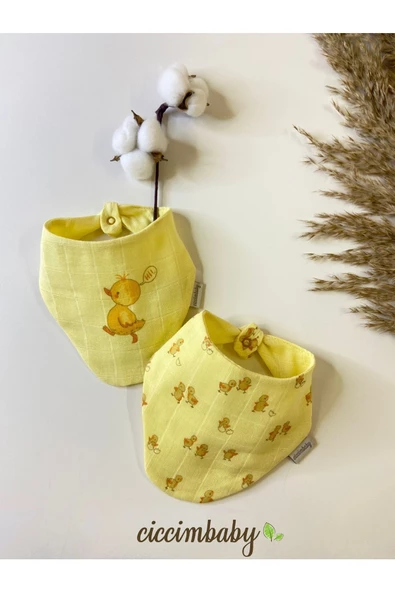 ciccimbaby BASKILI MÜSLİN FLAR ( 2 Lİ ) ürün görseli 1