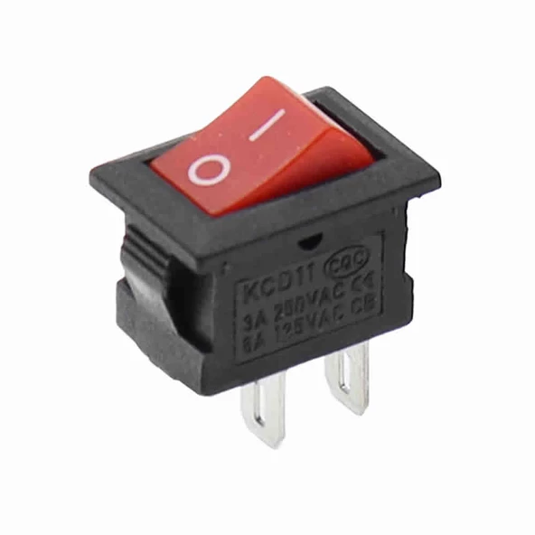 2 Pin Kırmızı Anahtar Switch Mini Buton KCD1 Plastik Açma Kapama ON/OFF 5A 220V 10A 125V Latch Kili ürün görseli 1