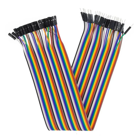 30cm 40 Pin Erkek Dişi Dupont Kablo Ayrılabilir 2.54mm 10 Renk Breadboard Atlama Kablosu Jumper Tes ürün görseli 1