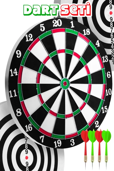 12 İnç Çift Taraflı Dart Tahtası Seti 6 Çelik Oklu Dart Hedef Tahtası Oyunu Takımı Dart Seti 518 ürün görseli 1