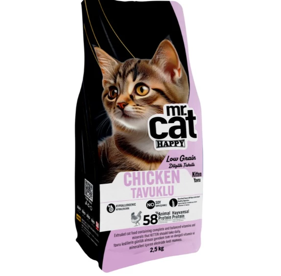 Mr. Cat Happy Tavuklu Yavru Kedi Maması 2,5 Kg ürün görseli 1