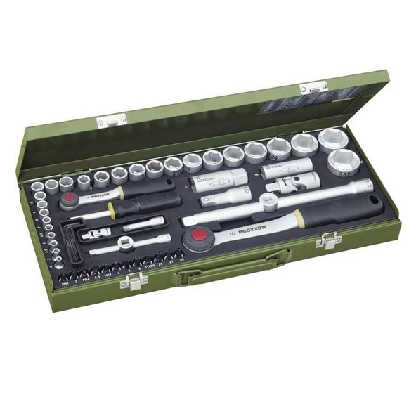Proxxon 23040 1 /4' - 1/ 2' 56 Parça Lokma Ve Bits Takım Seti ürün görseli 1