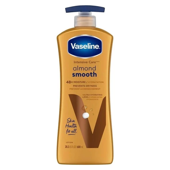 Vaseline Intensive Care Hand and Body Lotion Almond Smooth 20.3 oz 600 ML ürün görseli 1