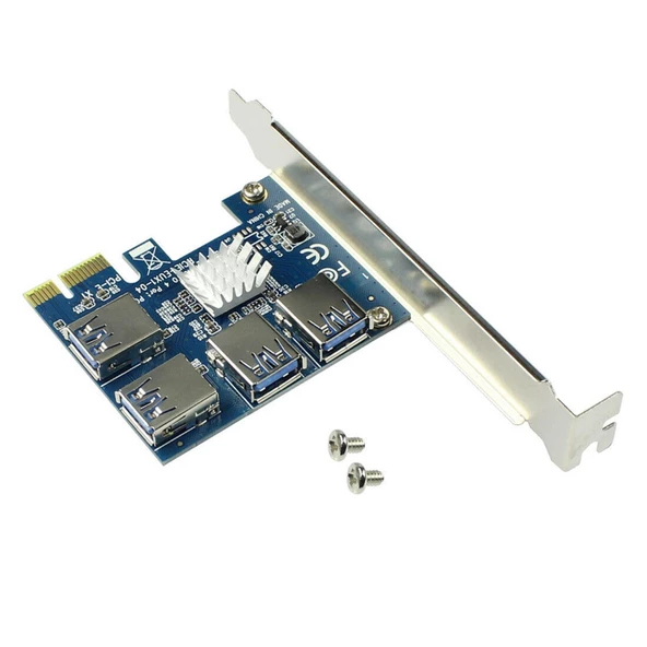 PCI Express Çoklayıcı 1x4 16X Yuva PCI-E Genişletici Yükseltici Kart Çoğaltıcı ürün görseli 1