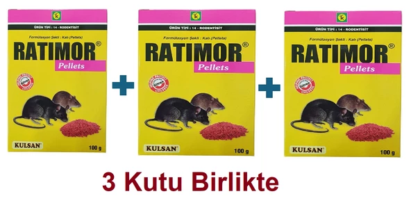 Ratimor Pellet 100 gr X 3 Kutu Etkili Fare Zehiri ürün görseli 1