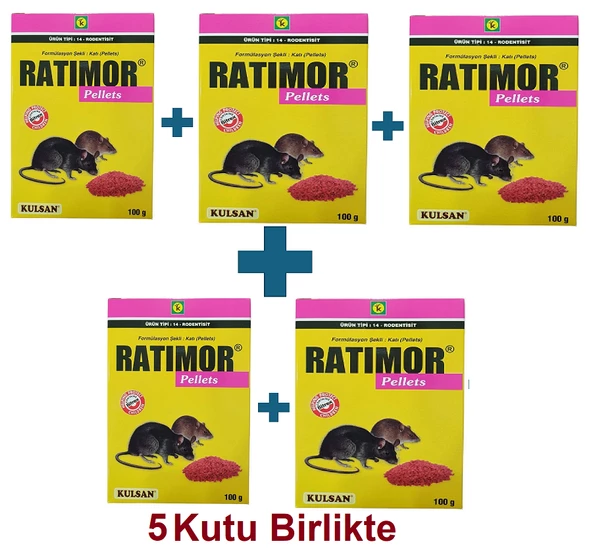 Ratimor Pellet 100 gr X 5 Kutu Etkili Fare Zehiri ürün görseli 1