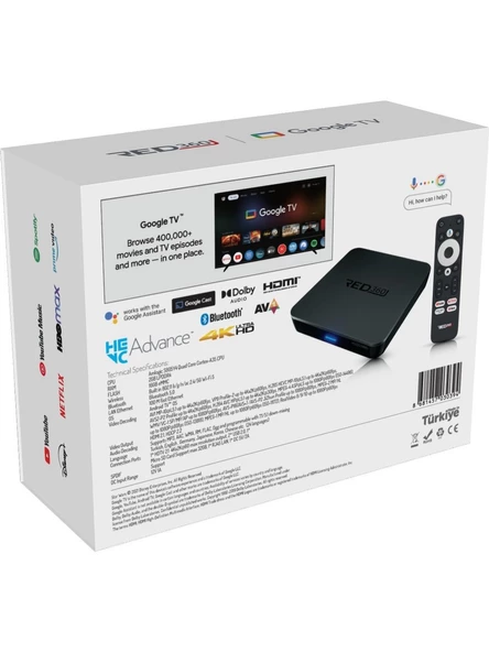 Redline RED360 X100 Pro 16GB Google  Tv Box - Resim 2