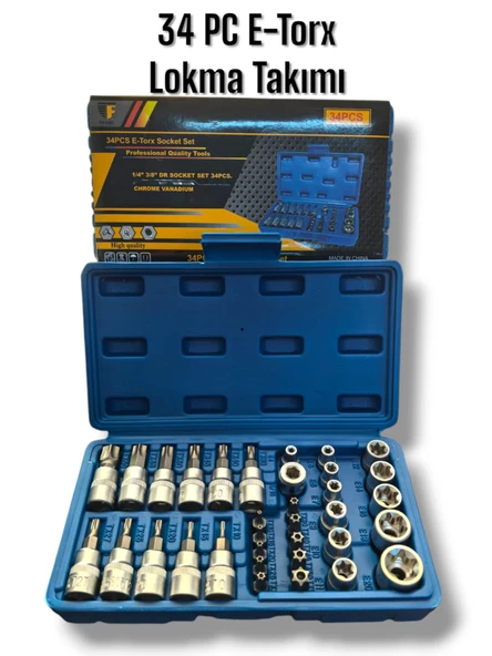PTTAVM: 34 Parça E-Torx Lokma Takımı