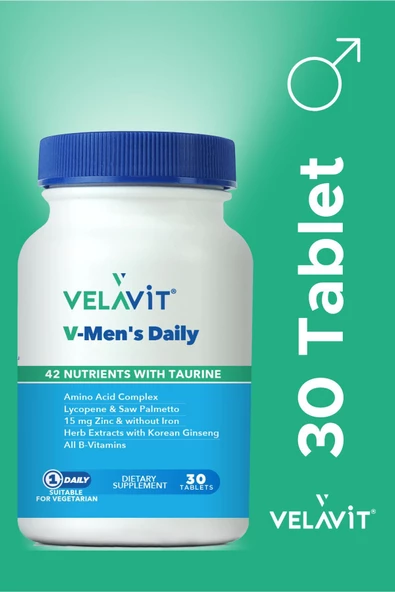 Velavit V-Men's Daily 30 Tablet ürün görseli 1