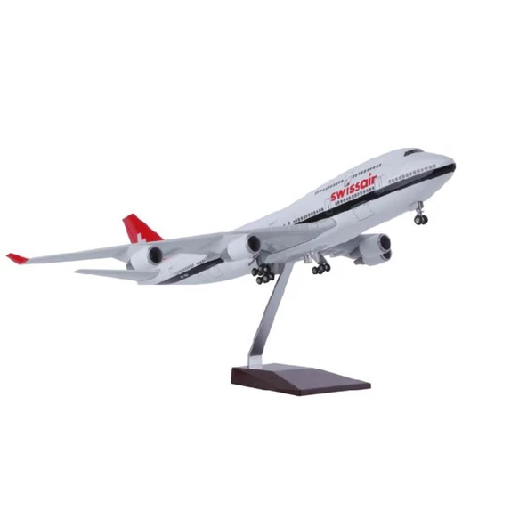 HEDİYELİK-MAKET UÇAKLAR-SWISSAIR-ÖLÇEK : 1:160 47 CM-JB747SWISSAIR ürün görseli 1