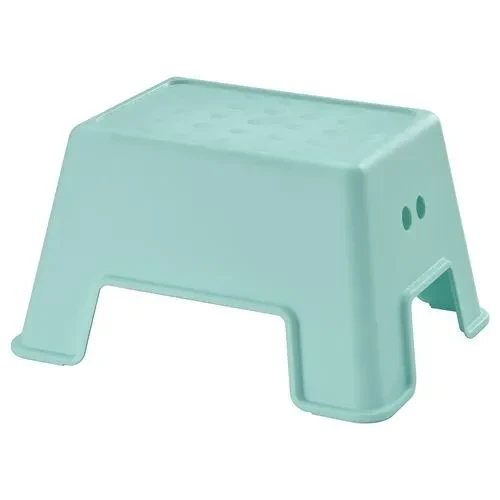 IKEA BOLMEN BASAMAK TABURE TURKUAZ 44x35x25 CM KAYMAZ TABAN ürün görseli 1