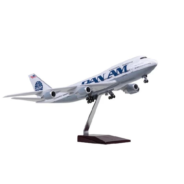 HEDİYELİK-MAKET UÇAKLAR-PAN AMERICAN-ÖLÇEK : 1:160 47 CM-JB747PAN ürün görseli 1